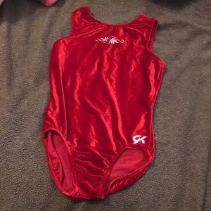 GK adult medium crushed velvet leotard gymnastics